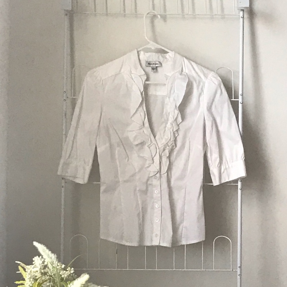 Bebe Ruffle Front Top